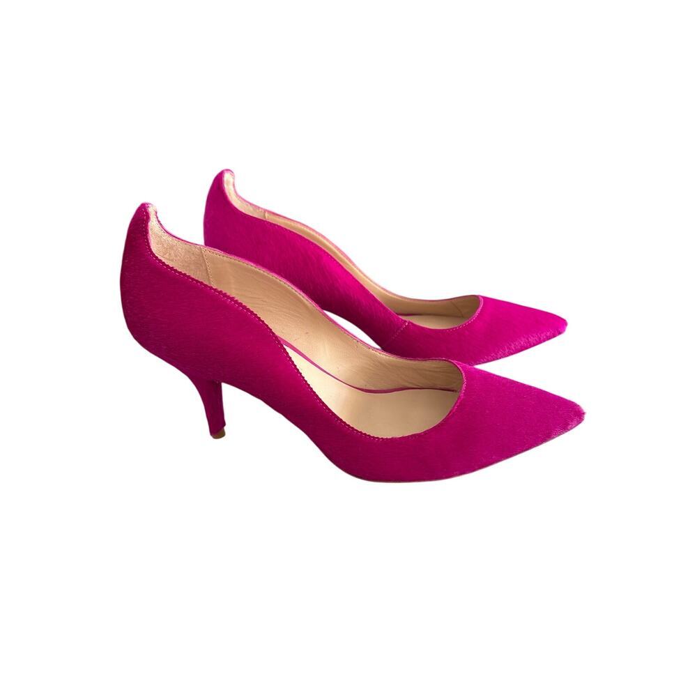 Loeffler Randall Magenta Pony Hair Kitten Heel Pump 7.5